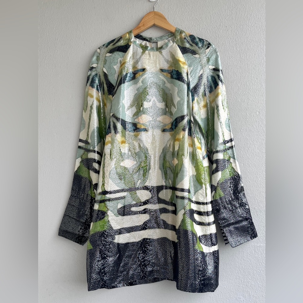H&M Exclusive | NWT Metallic Patterned Dress